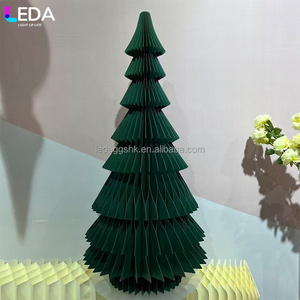 LEDA Custom Modern New Arrival Christmas <b>Party</b> Events Green <b>Paper</b> Tree Collapsible Portable Christmas Tree for Wedding - Product Image 4
