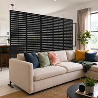 Paravent métallique pour panneaux de clôture extérieurs autoportants, séparateur de pièce décoratif pour patio, terrasse, balcon, piscine