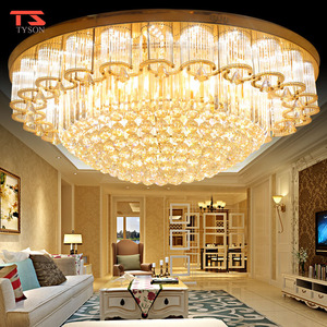 Lampada da Soffitto a LED in Cristallo per Soggiorno <span class=keywords><strong>Moderno</strong></span>, Illuminazione Rotonda Dorata in Stile Europeo per Camera da Letto, Decorazione Casa, Garanzia 2 Anni - Product Image 3