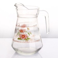 Carafe à boire en verre de bonne qualité 1L populaire avec couvercle