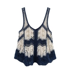Crochet Halter <strong>Top</strong> Tank Large Cotton Boho <strong>Festival</strong> Summer Beach for Women Crochet <strong>Tops</strong> - Product Image 5