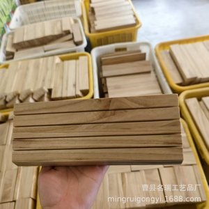 Wooden Playing Card Stand Paulownia Wood Modern Simple Design <b>Game</b> Accessories - Product Image 5