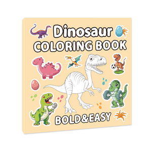 Libro para <span class=keywords><strong>colorear</strong></span> de <span class=keywords><strong>dinosaurios</strong></span> de 40 páginas personalizado al por mayor, bonito libro de dibujo de dibujos animados para niños, A4, libros para <span class=keywords><strong>colorear</strong></span> de animales con Encuadernación perfecta, papel - Product Image 1