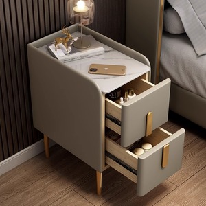 Haut-parleur Bluetooth moderne de luxe Chargement intelligent sans fil Port USB Support de téléphone portable en bois Vente directe d'usine Tables de chevet - Product Image 2