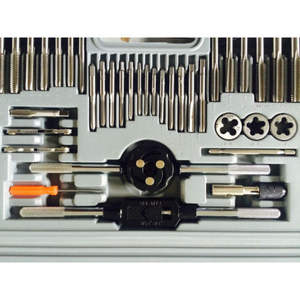 Juego de Machos y Terrajas de 60 Piezas, Unidades Métricas e Imperiales, Juego Combinado para Herramientas Manuales y de Máquina, Machos HSS, Material de Acero, Roscado - Product Image 3