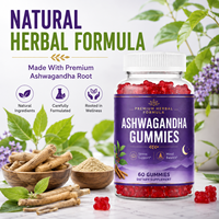 Gummies à l'ashwagandha pour le sommeil, Gummies relaxantes à l'ashwagandha, mélatonine et magnésium, Complément alimentaire OEM