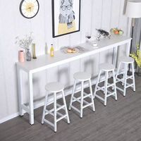 Comptoir de Bar Portable pour Restaurant en Acier Inoxydable, Meuble Moderne en Métal pour Cuisine et Hôtel, Ensemble Table de Bar Couleur avec Tabourets de Bar