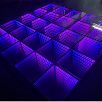 Plancher de danse en PVC LED RGB jaune, taille personnalisable, étanche IP67, contrôle DMX512 8 canaux, lumières mobiles pour mariage, fête, DJ, discothèque