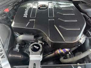 Housse de moteur en fibre de carbone 3K tissée en sergé brillant pour <span class=keywords><strong>BMW</strong></span> Série 3,4 (G Chaiss) 330 <span class=keywords><strong>335</strong></span> 430 435 G20 G22 - Product Image 4