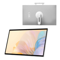 Téléviseur intelligent portable de 27 pouces, blanc, avec caméra intégrée de 13 MP, 1080p, Android 15, 60 Hz, batterie de 27000 mAh, haut-parleur intégré