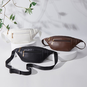 Sac de poitrine multifonctionnel pour femme DL888, sac banane de sport, coloris blanc, noir, café, doublure en polyester doux, collection automne 2025 - Product Image 1