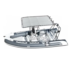 Barca a Console Centrale da 17 Piedi, Imbarcazione Semirigida in Vetroresina, Barca da Pesca Sportiva, Rib 520 - Product Image 3