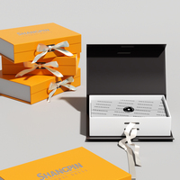 Boîtes cadeaux rigides en carton magnétique sur mesure, écologiques, en matériaux recyclés, emballage pour chaussettes, design personnalisé