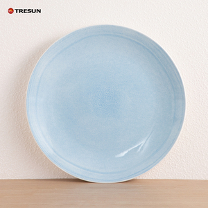 TRESUN Premium Quality OEM Custom <b>Wholesale</b> Price 18-Piece Blue Padprinting Porcelain <b>Dinner</b> <b>Set</b> Microwave Freezer Safe - Product Image 4