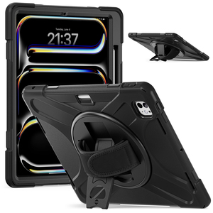 12.9 Polegada Caso <span class=keywords><strong>Tablet</strong></span> Corpo Inteiro Heavy Duty Smart Cover com Alça de Ombro 360 Suporte Rotativo para ipad Pro 13 M4 2024 - Product Image 2