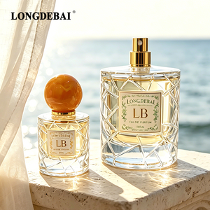 New 2026 CE Certified Luxury Crimp Perfume Spray <b>Bottle</b> 50ml 100ml Clear <b>Empty</b> Round <b>Glass</b> Perfume Spray <b>Bottle</b> With Resin Lids - Product Image 2