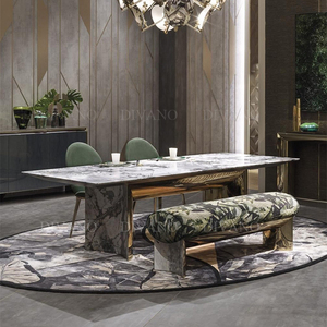 Home Furniture Modern Dining <b>Table</b> Luxury <b>Marble</b> Italian Luxury Dining <b>Table</b> Set VL IPE-DT-01-KERWAN Dining <b>Table</b> Luxury VL IPE- - Product Image 2
