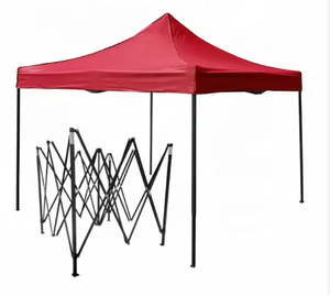 Tente pliante double portable en tissu Oxford imperméable et coupe-vent avec poteau en acier de 30 mm, pour événements extérieurs et salons professionnels, utilisable en toutes saisons - Product Image 4