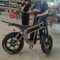 Moto électrique tout-terrain puissante personnalisable en usine, vélo électrique à pneus larges 20*4.0, batterie lithium longue portée