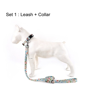 Collier réglable en nylon souple pour animaux de compagnie pour petits chiens de taille moyenne Caractéristiques réfléchissantes Motifs imprimés uniques Polyester respirant - Product Image 6