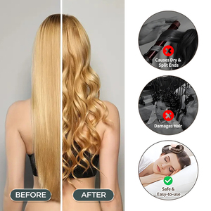 מפעל שלם למכירה סאטן שיער לילה שיער curlers רולים מוט ראש לא תלתלים חום עם כובעים שיער - Product Image 4