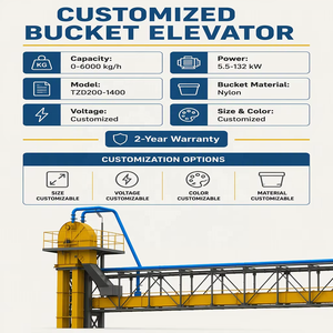 Elevador de Cangilones Eléctrico Automatizado de Gran Capacidad Personalizado de 0-6000 kg/h, Marca YIJI - Product Image 3