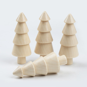 Natural Wood Christmas <b>Tree</b> DIY Wooden Toy Four Tiered Small <b>Tree</b> Eco-Friendly Home Decoration Standing Base For Children - Product Image 3