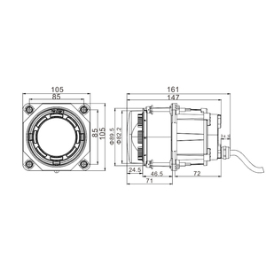 Emark chùm cao 90 mét Led bus Đèn pha 6000K mát trắng vòng Led Đèn Pha - Product Image 4