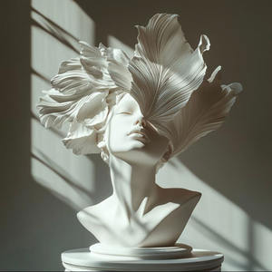 Elegante estatua abstracta de fibra de vidrio de belleza femenina Diseño ondulado suave para vestíbulo de hotel y espacios de lujo - Product Image 2