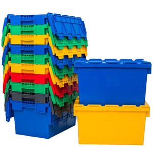 Grote Logistieke Verpakking Opbergdoos 100% Nieuw Materiaal Pp Massief Stapelbare Opslagbakken Omzet Bewegende Draagtas Plastic Dozen - Product Image 4