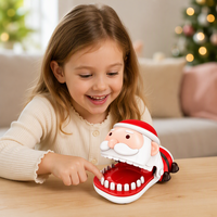 Jeu de dentiste de Noël Père Noël qui mord le doigt – Jouet interactif amusant pour fêtes, pour enfants et adultes, idéal comme cadeau