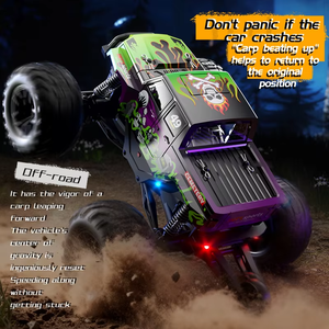 JJRC C8830 Camioneta Monstruo RC 4WD a Escala 1:18 |   2.4G Vehículo Todoterreno de Alta Velocidad RTR con Luces LED para Niños Azul/Verde - Product Image 3