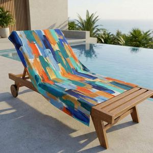 Serviette de plage imprimée 100 % coton, hypoallergénique, durable, douce et absorbante, vente en gros usine - Product Image 3