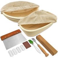 Meilleurs Cadeaux pour Boulangerie : Panier à Levain avec Couvercles, Le Pain Pousse Alone, Lot de 2, Promotion, Réutilisable avec Couvercle