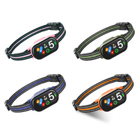 Collier anti-aboiement intelligent haut de gamme pour chien avec écran couleur TFT, étanche IPX7, contrôle automatique des aboiements pour l'entraînement des animaux domestiques