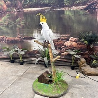 Bleu Lézard Réaliste Artificielle Animatronic Animaux Live Taille Oiseau Perroquet Modèle pour Centre Commercial