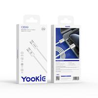 Cable de Carga Rápida USB-C a USB-C YooKIe CB99 de 60W con Trenzado de Nailon y Conductor de Cobre Puro para Teléfono Móvil y Banco de Energía - 2M 30min 50%