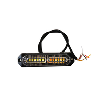 Feux stroboscopiques ultra-minces à 12 LED pour montage en surface, pour camion, voiture, véhicule, mini-feu de calandre LED, balise d'urgence