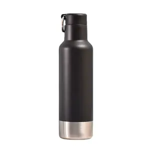 Eco- Friendly Double Wall Stainless Steel Metal Vacuum Insulated Travel Thermos Bottle With Keyring