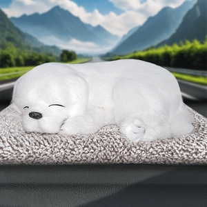 Ornement d'intérieur créatif super moelleux Simulation d'animal de compagnie de <span class=keywords><strong>chien</strong></span> en peluche super douce pour voitures Techniques lavées Accessoire anti-stress - Product Image 4