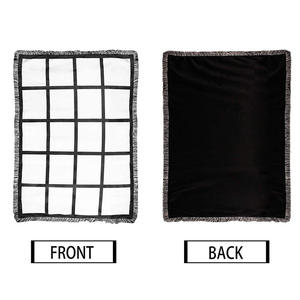 Couverture polaire personnalisable en polyester 100 % anti-boulochage, toutes saisons, par sublimation, 40x60 pouces, 20 panneaux, unie/à motifs - Product Image 4