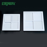 Diffuseur de plafond carré réglable en plastique ABS Eayvent, grille d'aération HVAC à 4 voies pour bureau, ventilation commerciale, usine