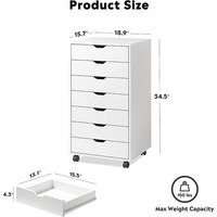 Armoire de rangement professionnelle pour bureau, armoire à dossiers en acier avec serrure, 2/3 tiroirs, meuble mobile, design moderne, archivage
