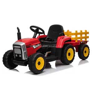 VIP BUDDY Hot Farm Toy Kids Ride on Top Quality Electric Pedal Tractor with Trailer Remote Control for Age 8 Low Price