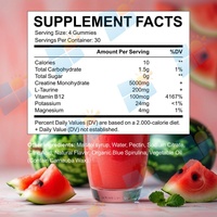 Gummies de créatine à marque privée SUNI, favorisent la croissance musculaire chez l'adulte, saveur pastèque, gummies énergétiques à la créatine pour la croissance musculaire