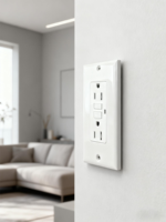 Disjoncteurs de protection électrique 15A 120V GFCI, prise murale double résistante aux intempéries et aux manipulations