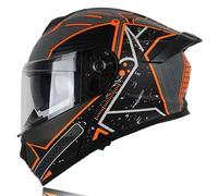 Feu arrière rouge à LED DOT Protecteur de tête à double lentille Casque de sécurité rabattable pour moto