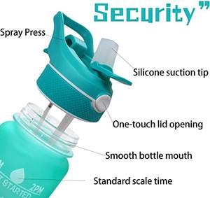 Botella de agua portátil sin BPA, 1L/32oz, Tritan, espray de plástico, <span class=keywords><strong>2021</strong></span> - Product Image 2