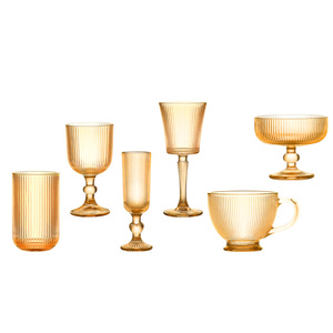 גלידת פסים זכוכית יין זכוכית דפוס שמפניה זכוכית זכוכית סט סט כלים סגנונות שונים צבע כוסות קוקטייל גובלטים - Product Image 6