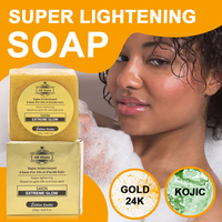 5D Gluta 24K Acide Kojique Super Éclaircissant Ecat Ensemble Soin Visage et Corps Correcteur de Taches Pigmentaires Crème Corps Lait du Corps Essence Savon Diamant